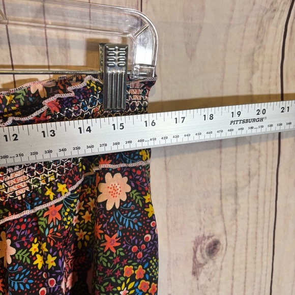 America and Beyond Ditsy Art to Wear Floral Wide-Leg Flowy Pants NWT Small - Picture 7 of 7